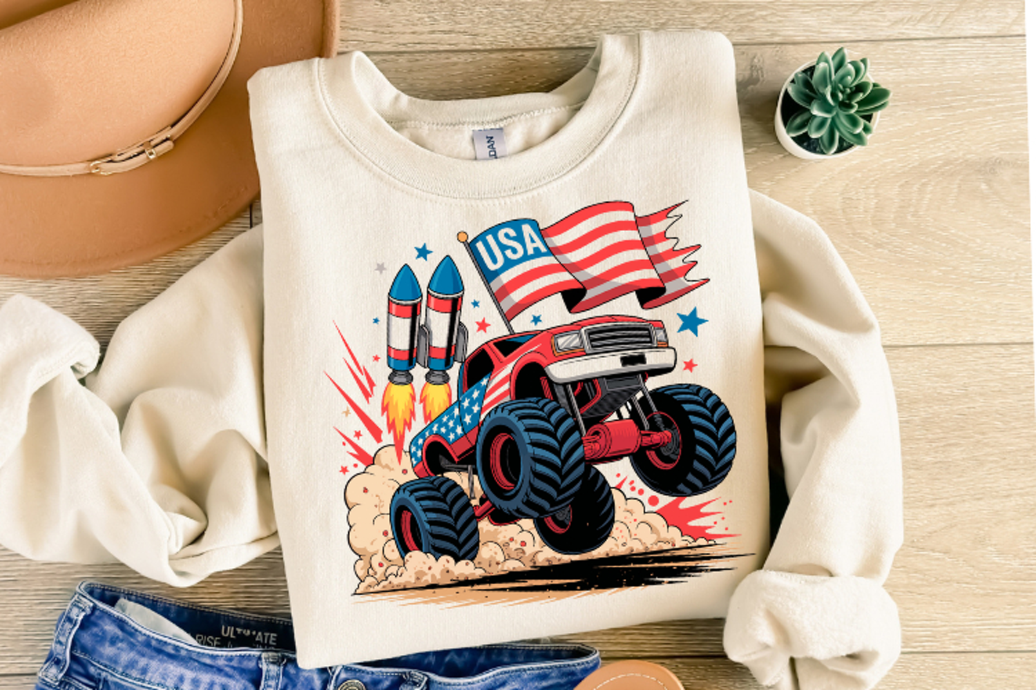 Monster Truck Svg | 4th of July svg | Svg Files for Cricut | product image 1