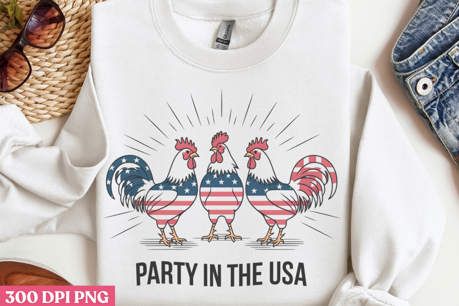Party in the USA PNG, 4th Of July Sublimation PNG product image 1