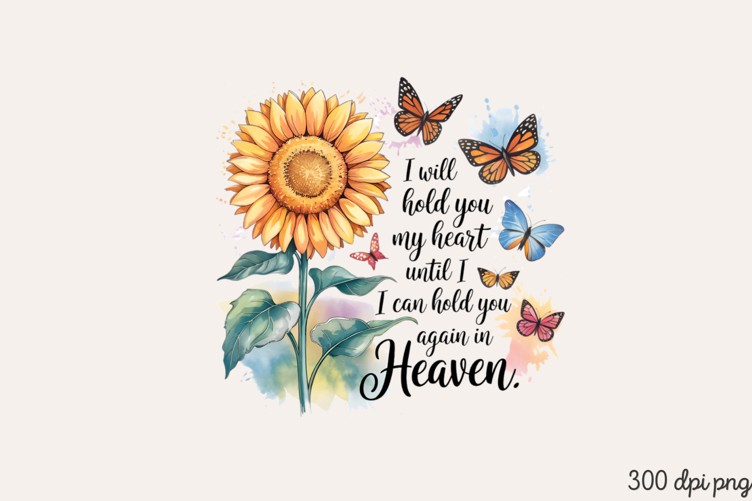 I will hold you my heart PNG, Memorial Mom Sublimation PNG product image 1