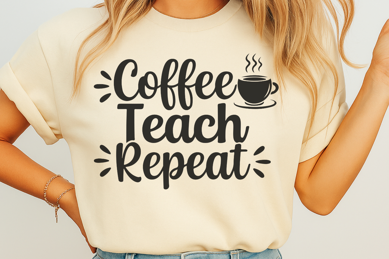 Coffee teach repeat SVG product image 1