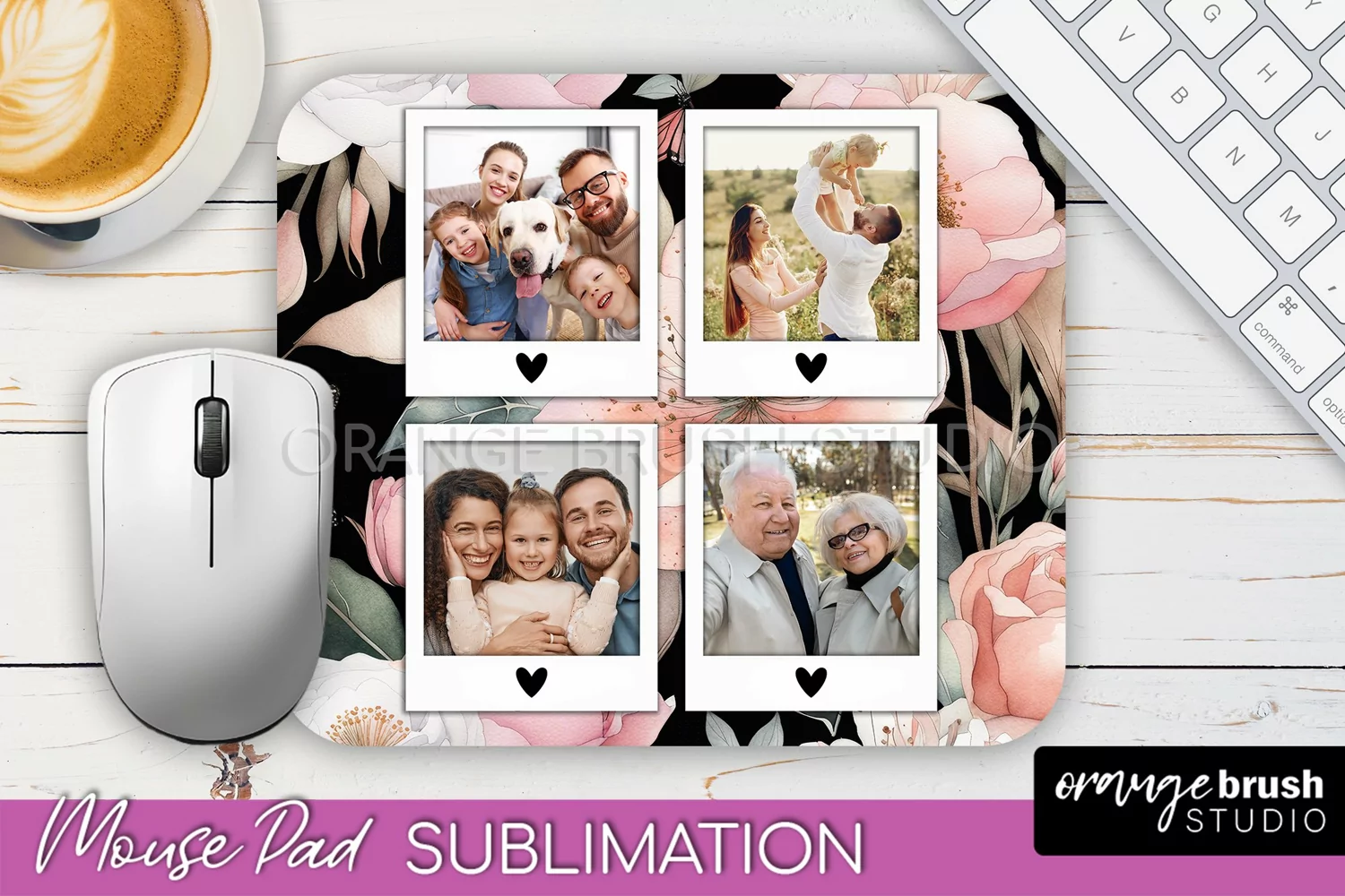 Photo Mouse Pad Sublimation, Floral Mouse Pad Picture Frame product image 1