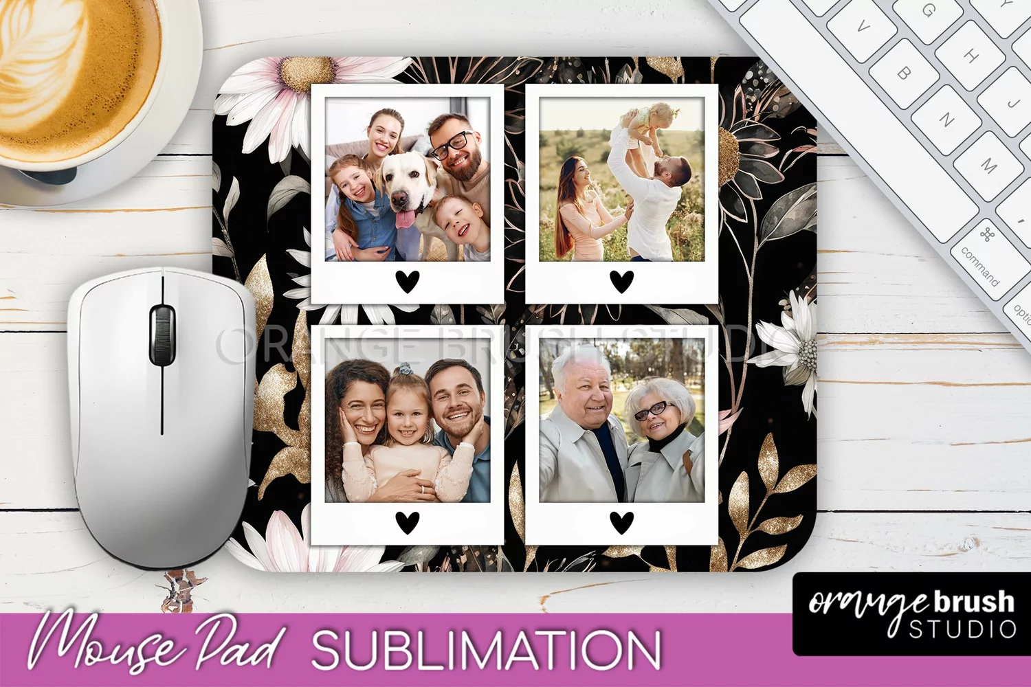 Photo Mouse Pad Sublimation, Floral Mouse Pad Picture Frame product image 1