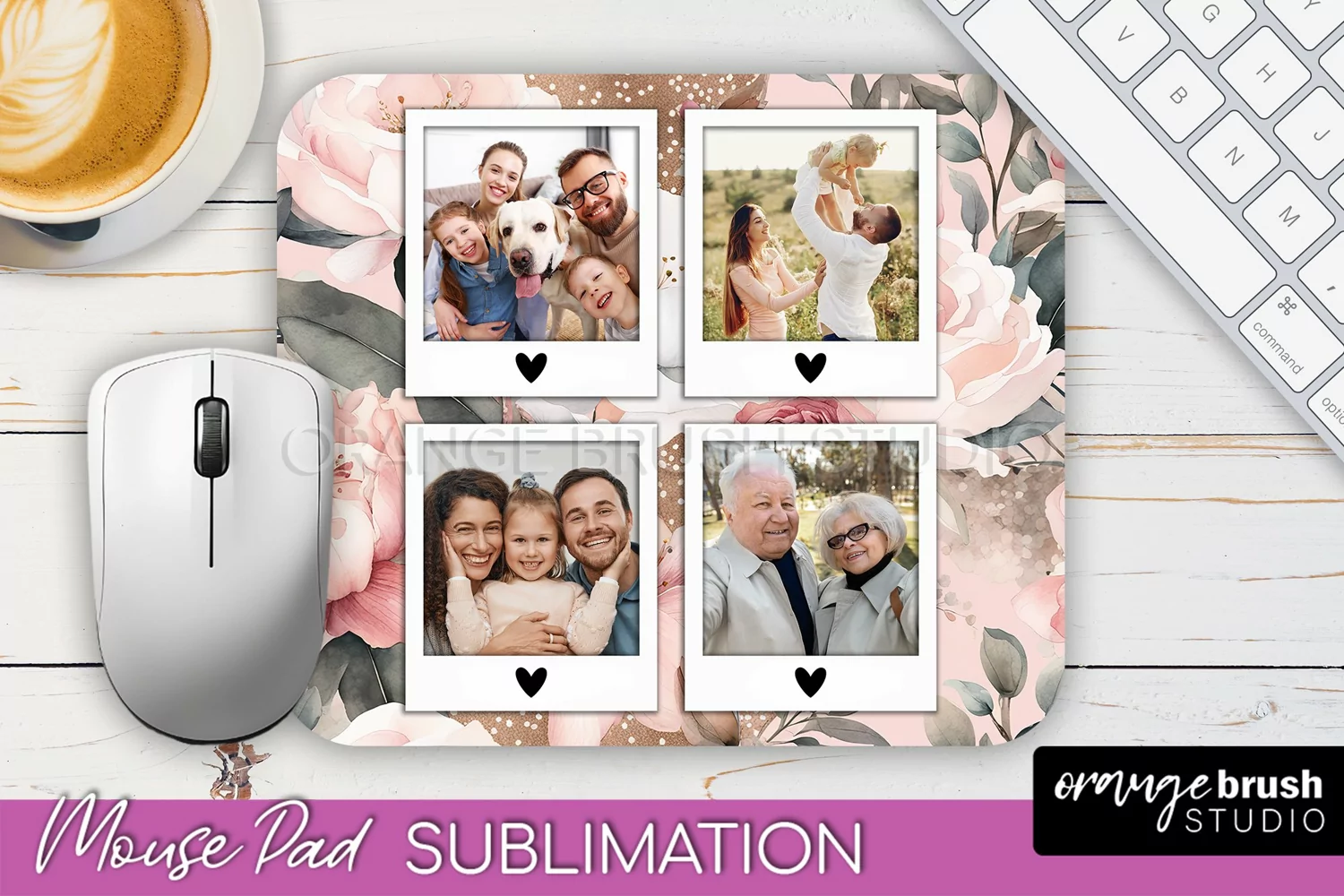 Photo Mouse Pad Sublimation, Floral Mouse Pad Picture Frame product image 1