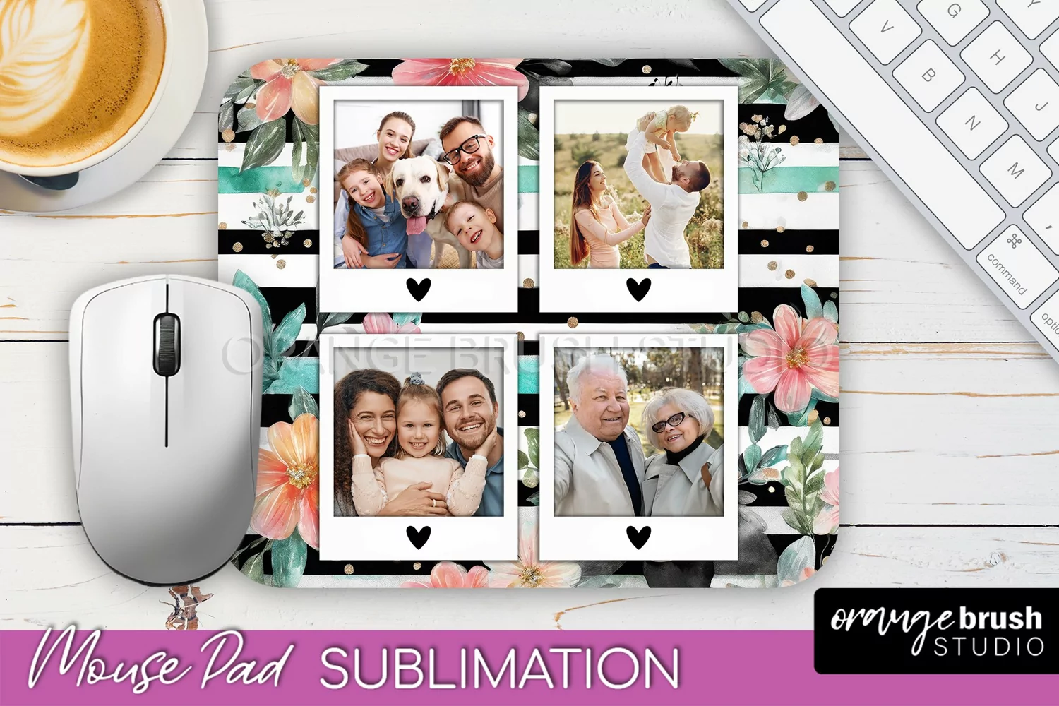 Photo Mouse Pad Sublimation, Floral Mouse Pad Picture Frame product image 1