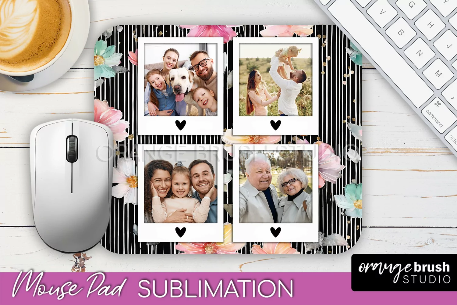 Photo Mouse Pad Sublimation, Floral Mouse Pad Picture Frame product image 1