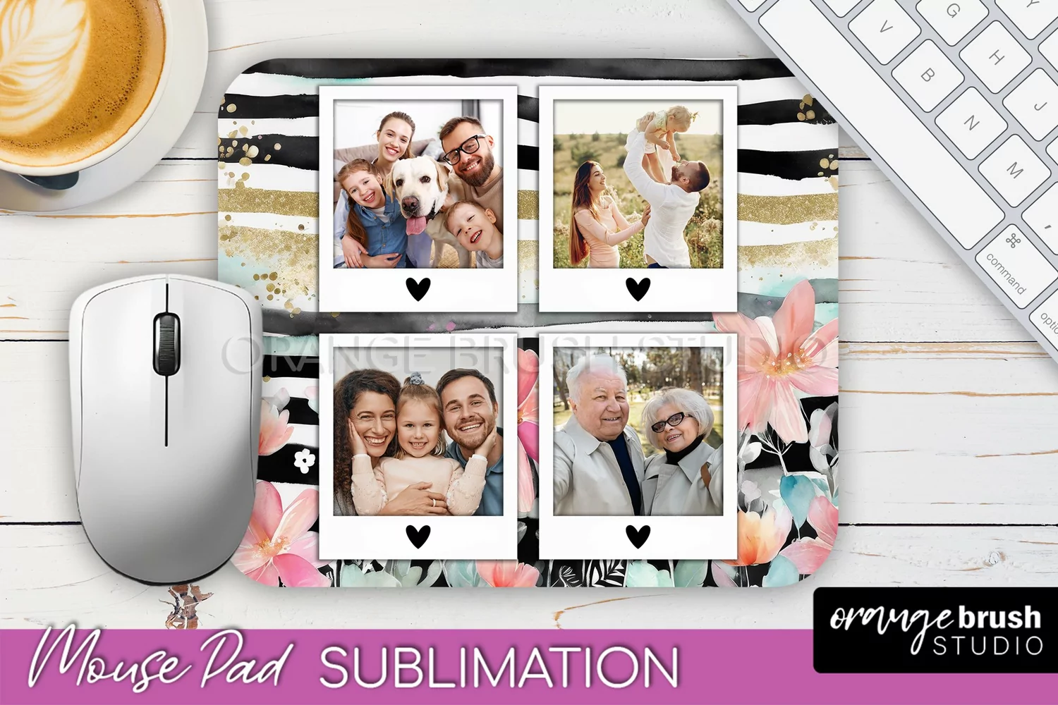 Photo Mouse Pad Sublimation, Floral Mouse Pad Picture Frame product image 1