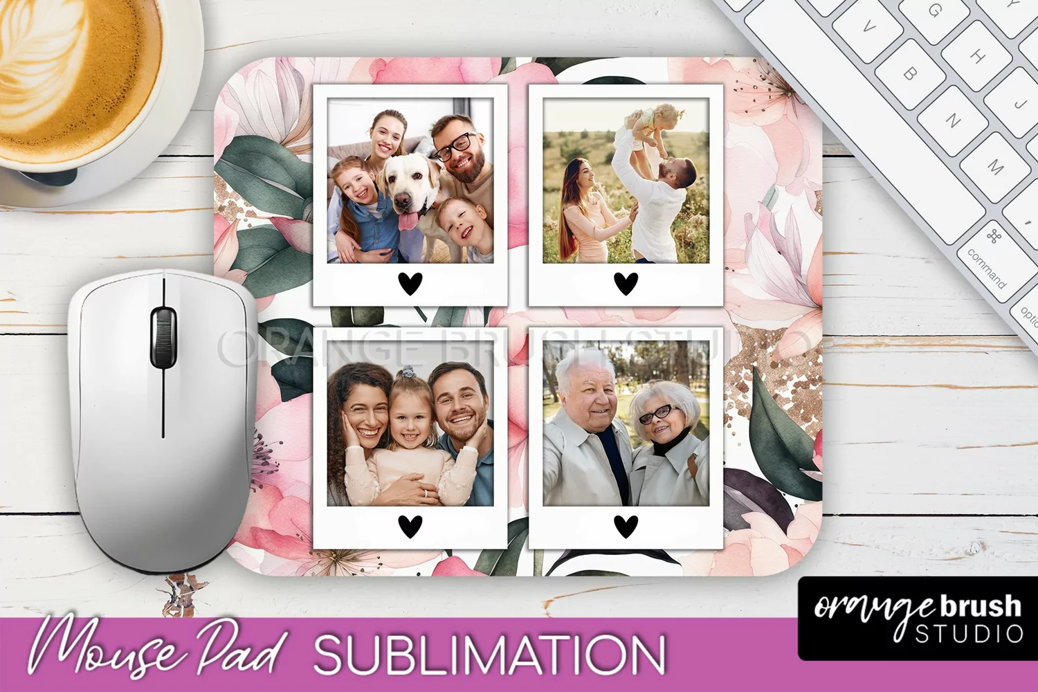 Photo Mouse Pad Sublimation, Floral Mouse Pad Picture Frame product image 1