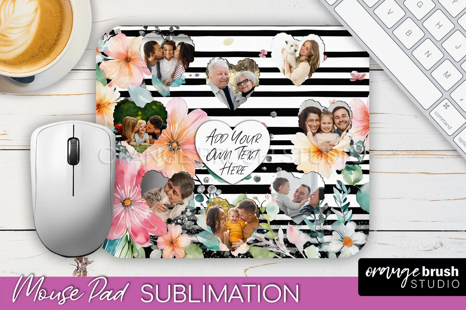 Photo Mouse Pad Sublimation, Floral Mouse Pad Picture Frame product image 1