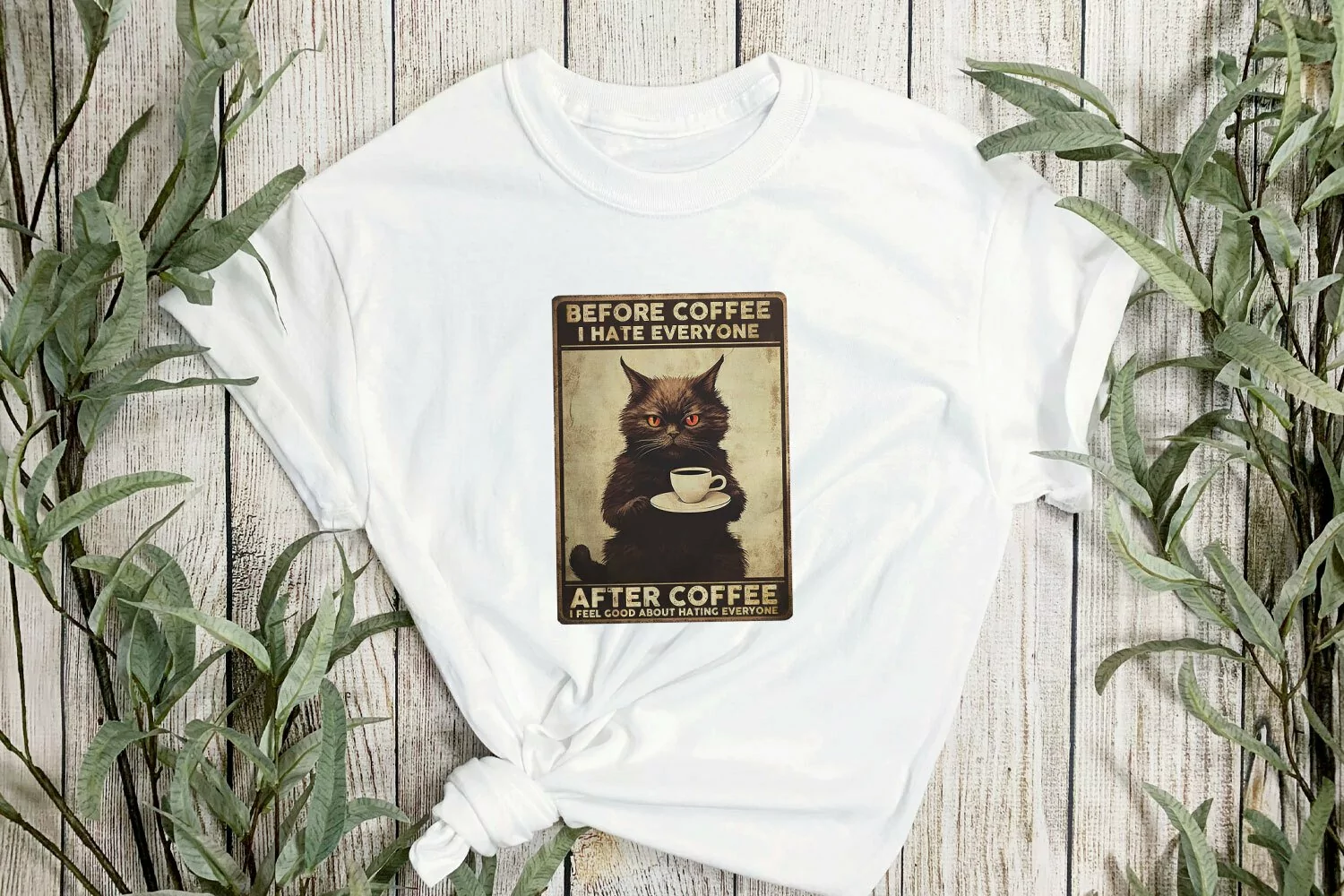 Vintage Black Cat Sublimation Clipart product image 1