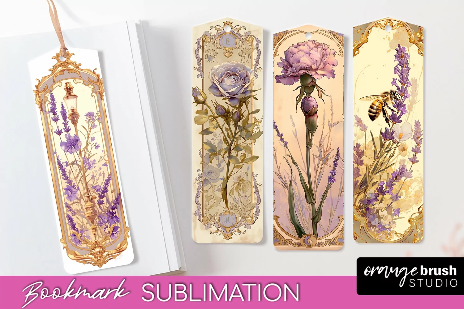 Vintage Scrapbook Bookmark Sublimation - Ephemera Bookmarks product image 1