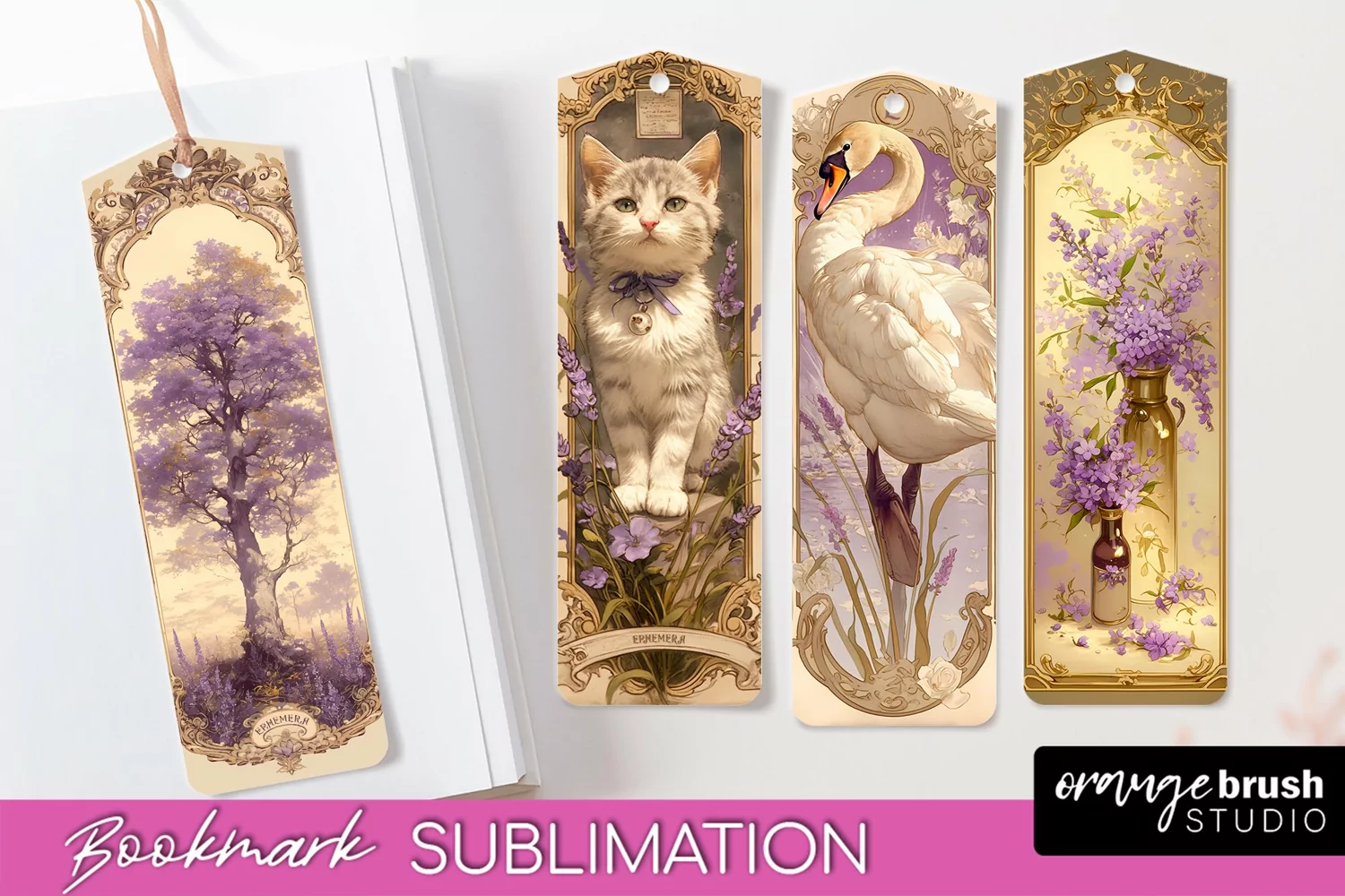 Vintage Scrapbook Bookmark Sublimation - Ephemera Bookmarks product image 1