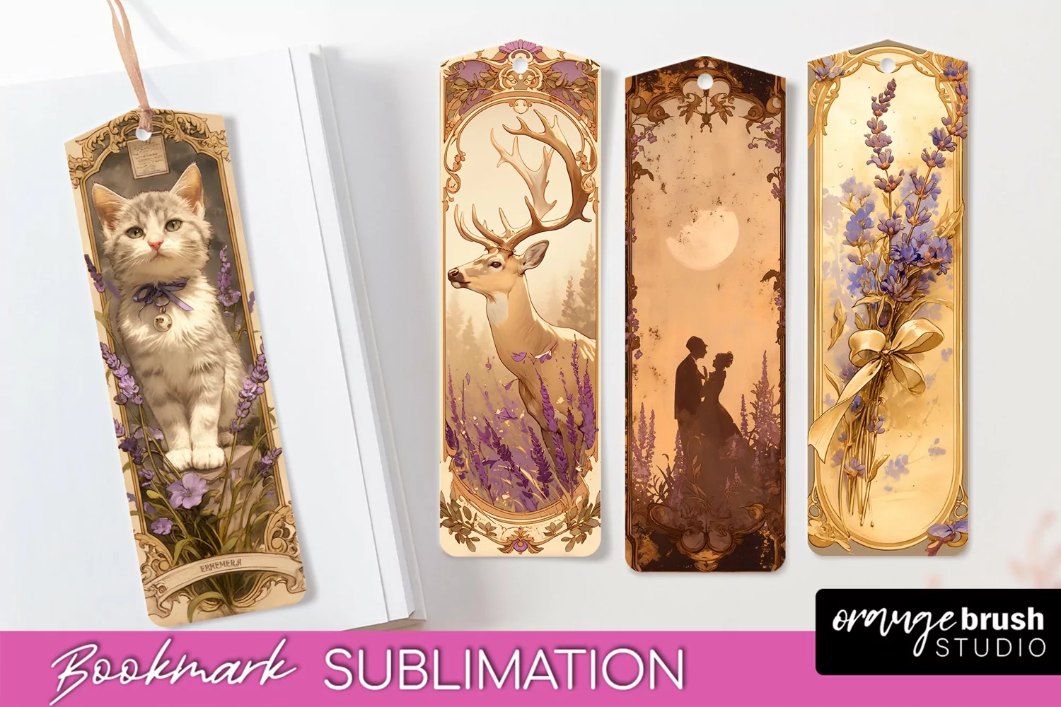 Vintage Scrapbook Bookmark Sublimation - Ephemera Bookmarks product image 1