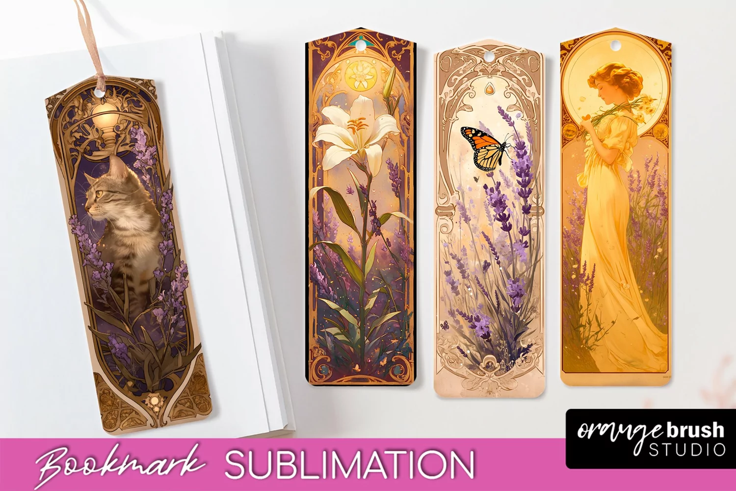 Vintage Scrapbook Bookmark Sublimation - Ephemera Bookmarks product image 1