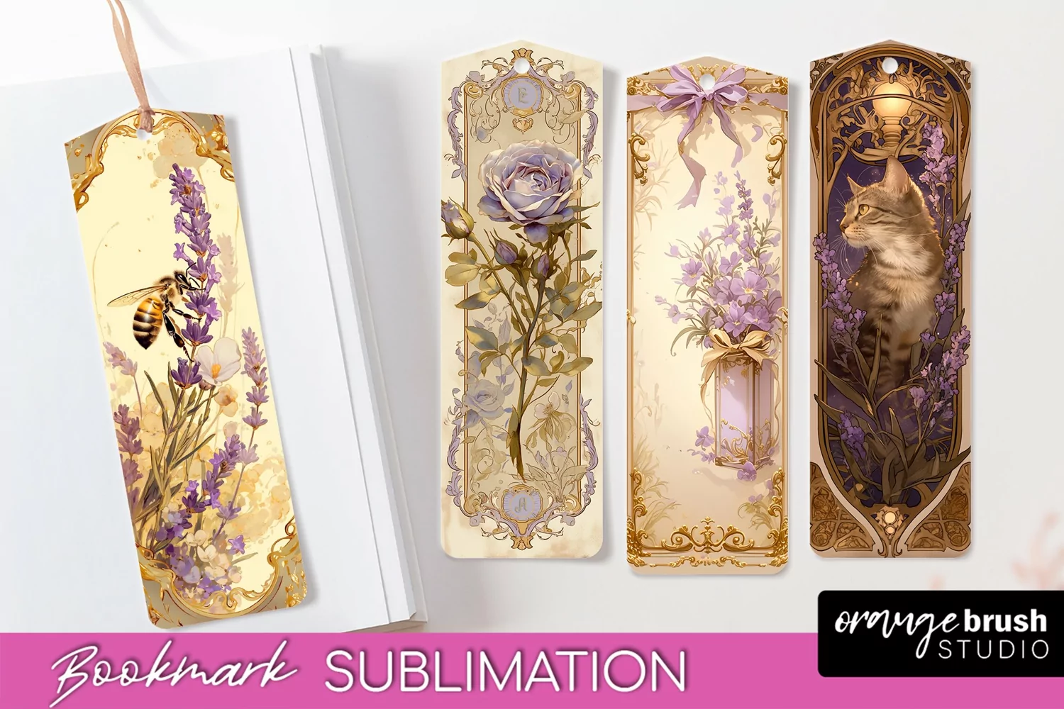 Vintage Scrapbook Bookmark Sublimation - Ephemera Bookmarks product image 1