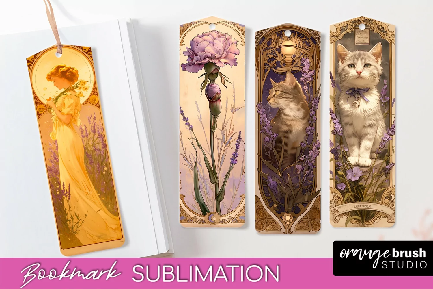 Vintage Scrapbook Bookmark Sublimation - Ephemera Bookmarks product image 1