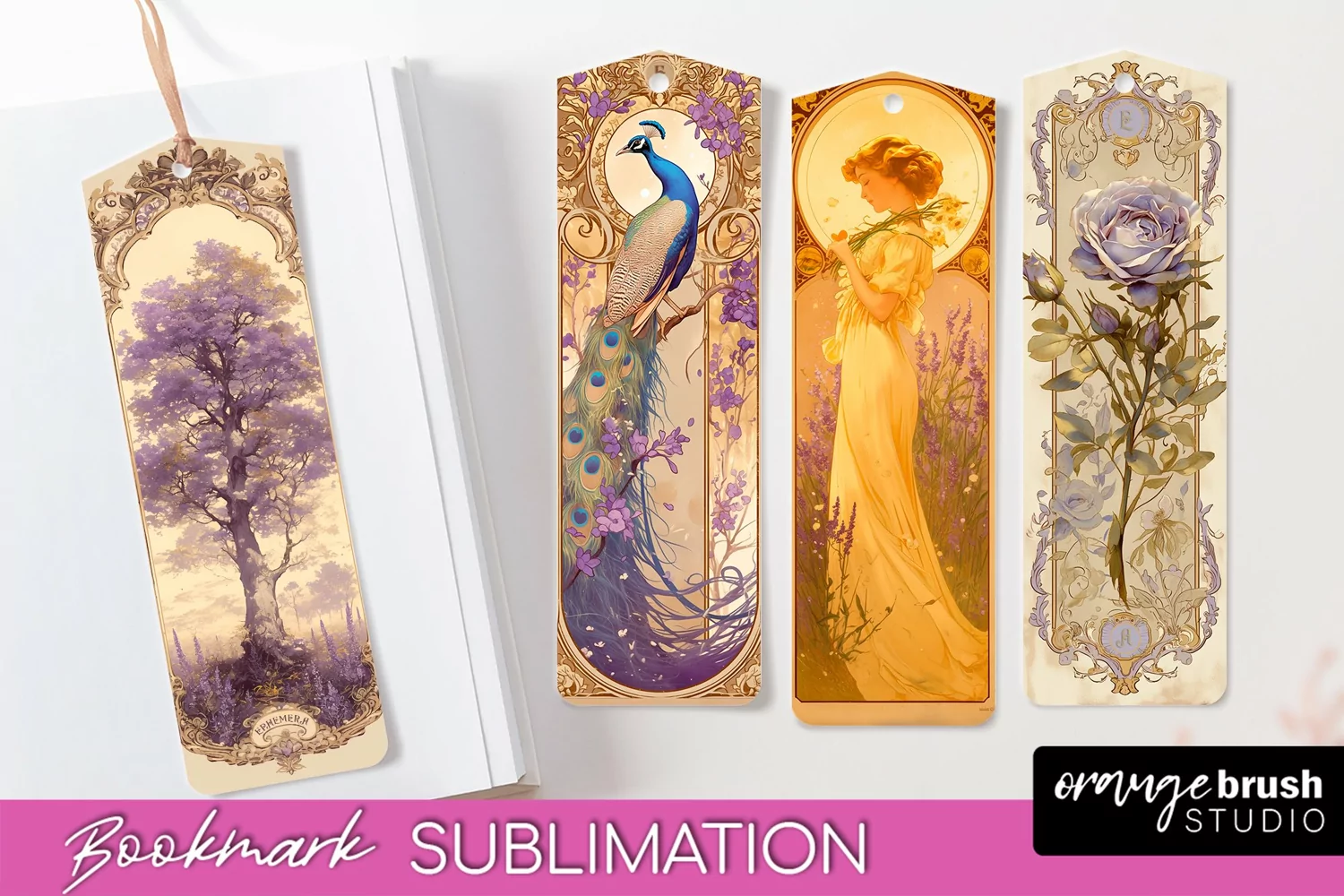 Vintage Scrapbook Bookmark Sublimation - Ephemera Bookmarks product image 1