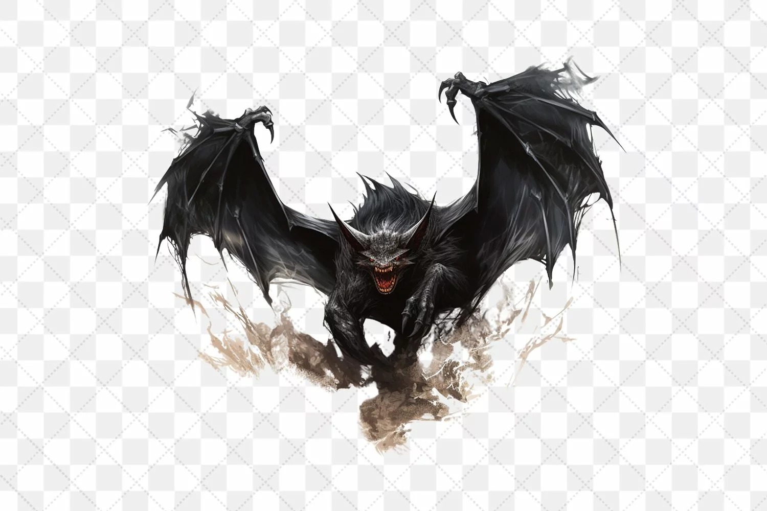 Vintage Halloween Bat Sublimation Clipart product image 1