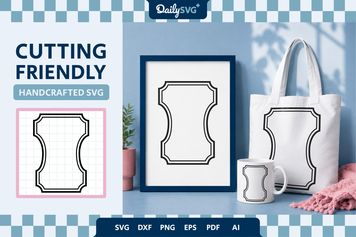 Vintage Label Frame SVG product image 1