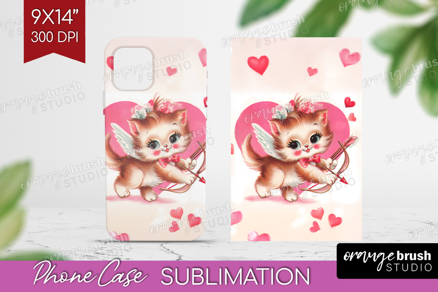 Vintage Valentines Day Phone Case PNG - Retro Animal Case product image 1
