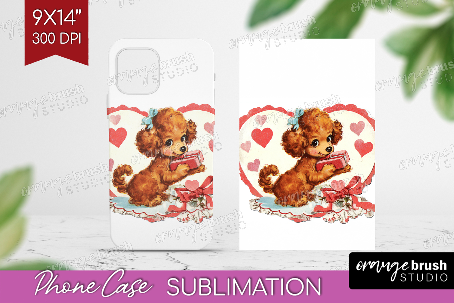 Vintage Valentines Day Phone Case PNG - Retro Animal Case product image 1