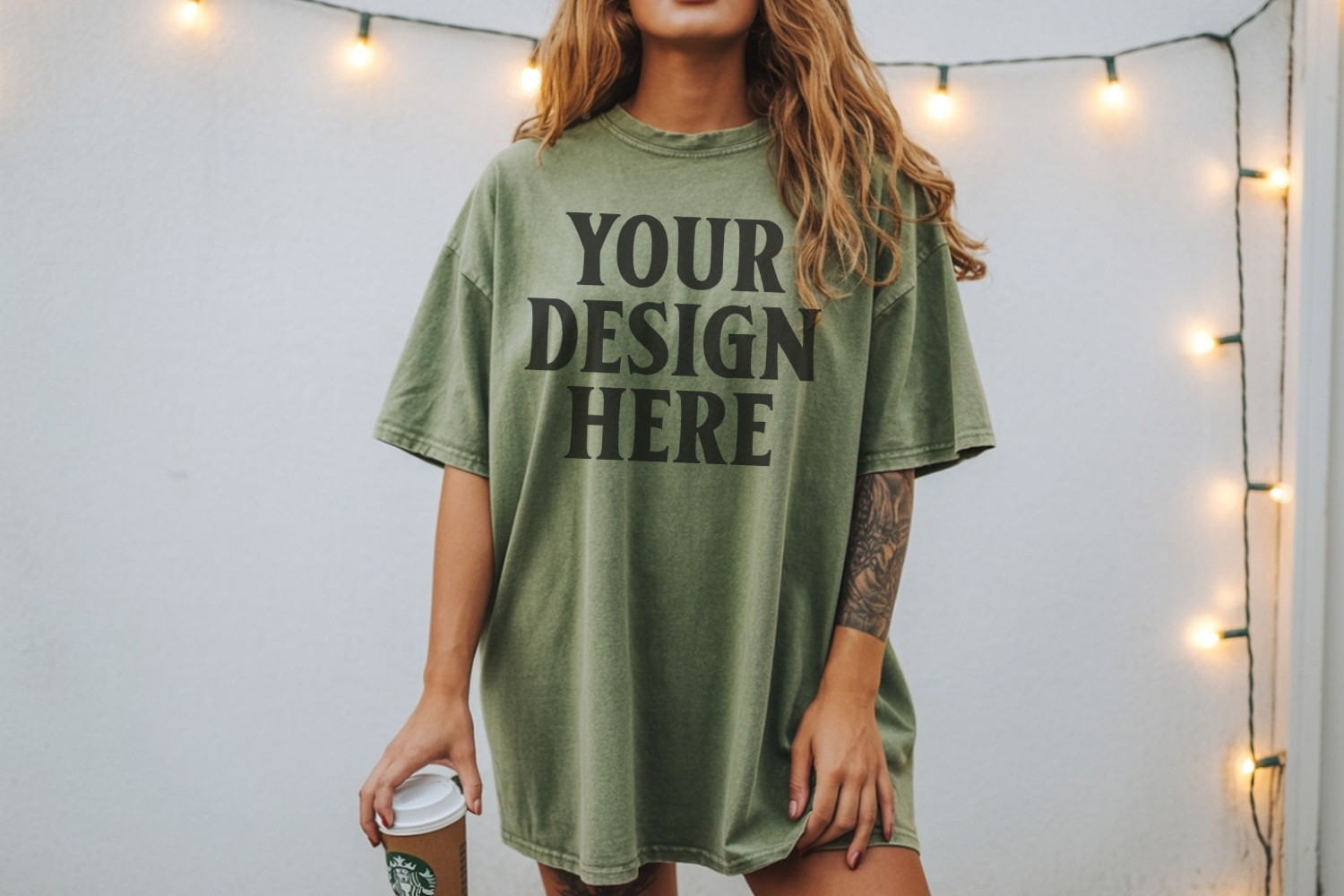 Christmas Comfort Colors 1717 Moss TShirt Mockup, CC 1717 product image 1