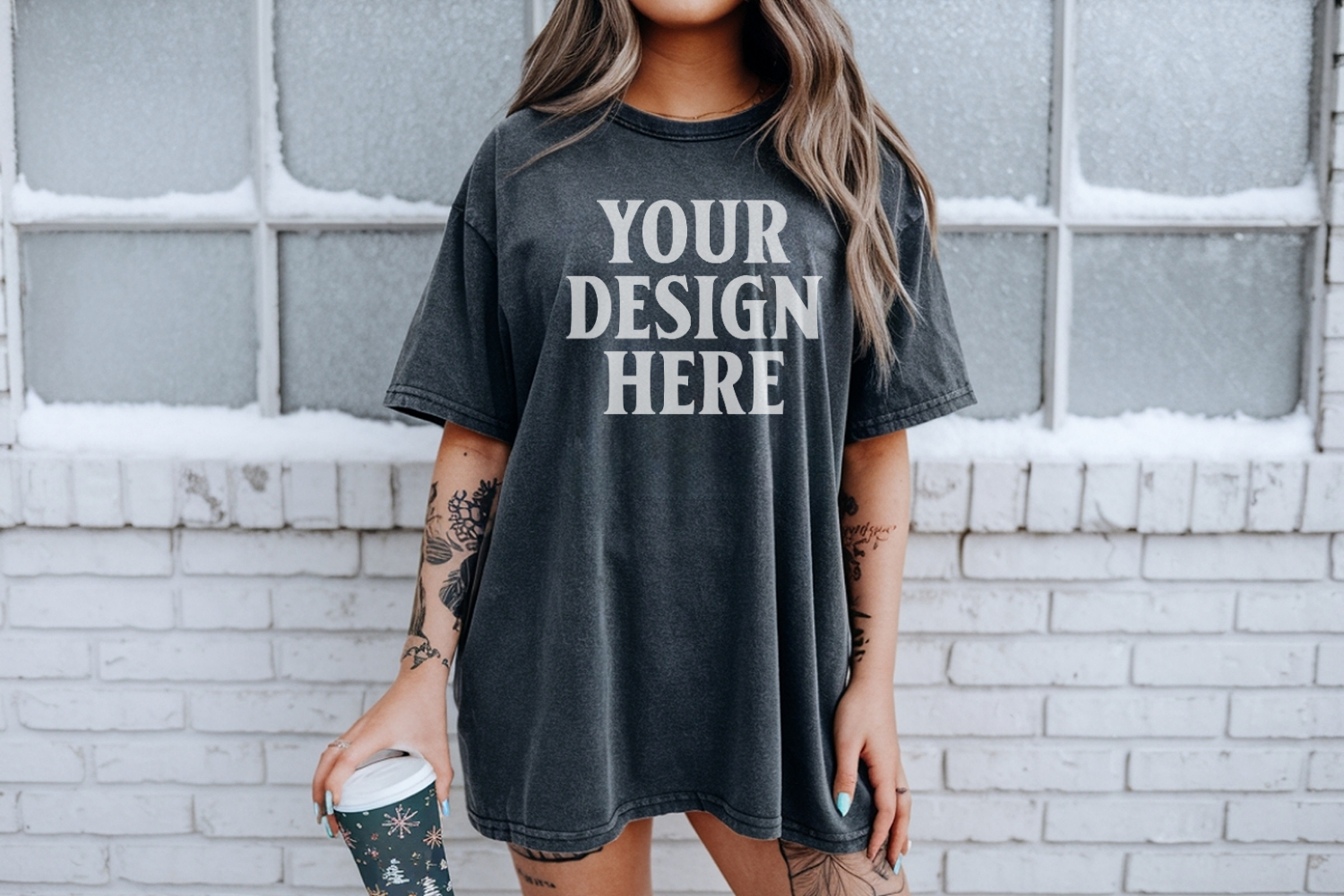 Pepper Christmas Comfort Colors 1717 TShirt Mockup, CC 1717 product image 1