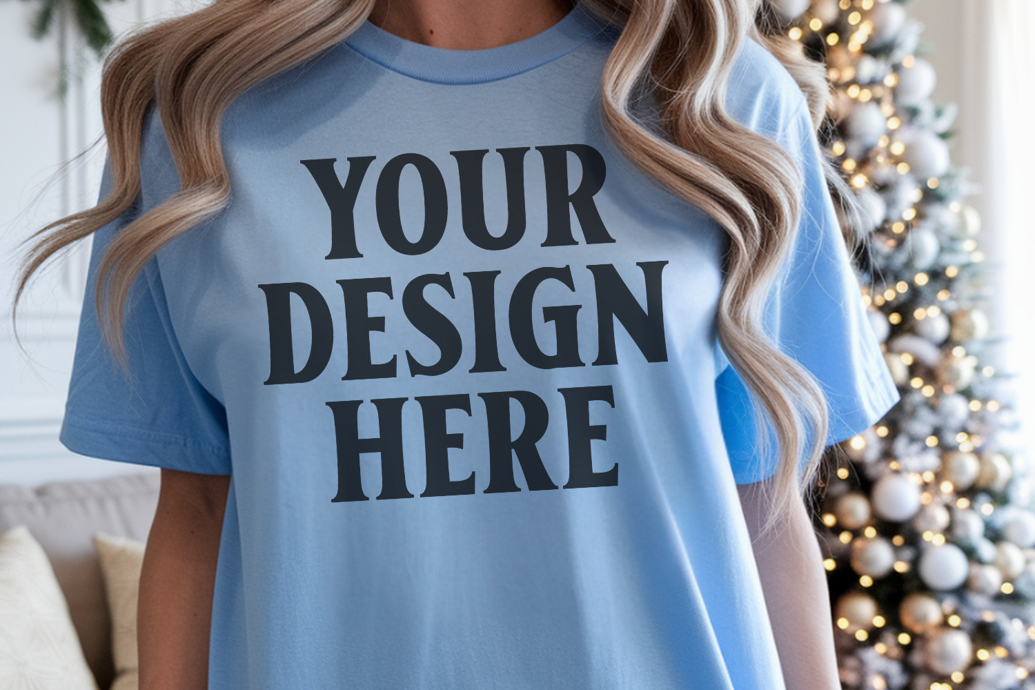 Blue Jean Christmas Comfort Colors 1717 Mockups, CC 1717 moc product image 1