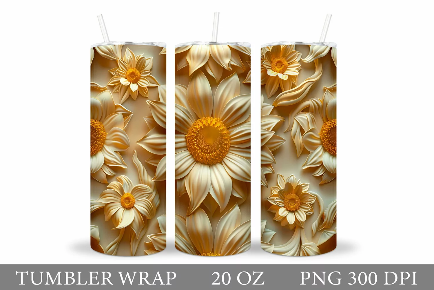 Flowers Tumbler Design. Flowers Tumbler Sublimation product image 1