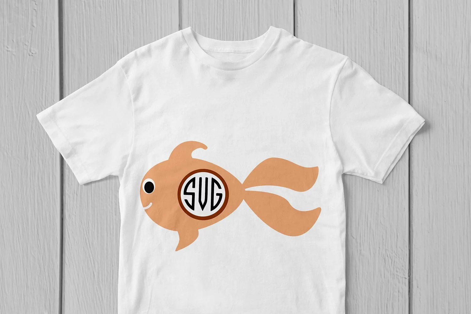 Cute Fish - Animal SVG EPS DXF PNG Monogram Cutting Files product image 1