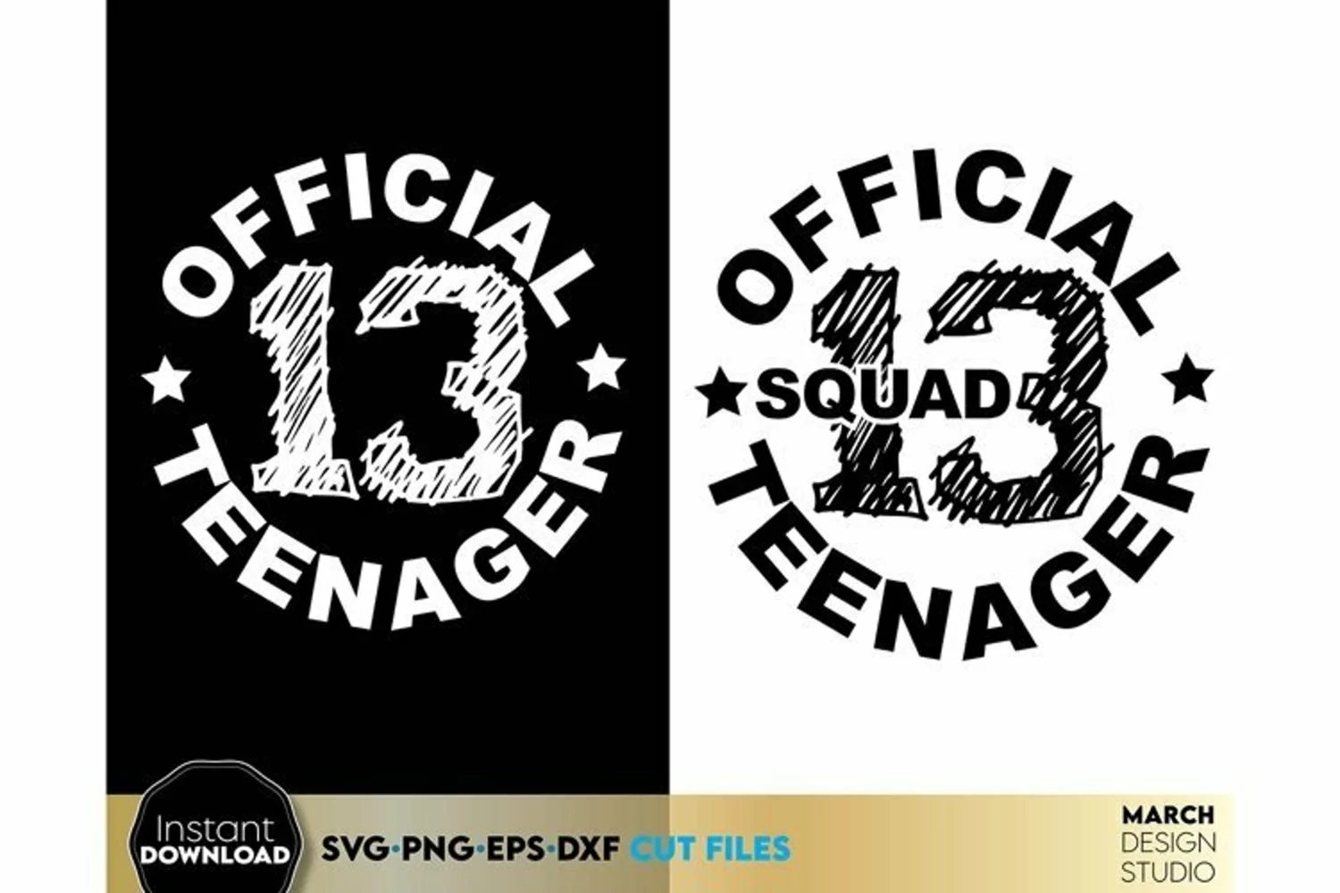 Download this Teenager Shirt Design SVG today. These 13 Birthday SVG are compatible with Cricut, Glowforge and Silhouette Cutting Machines.