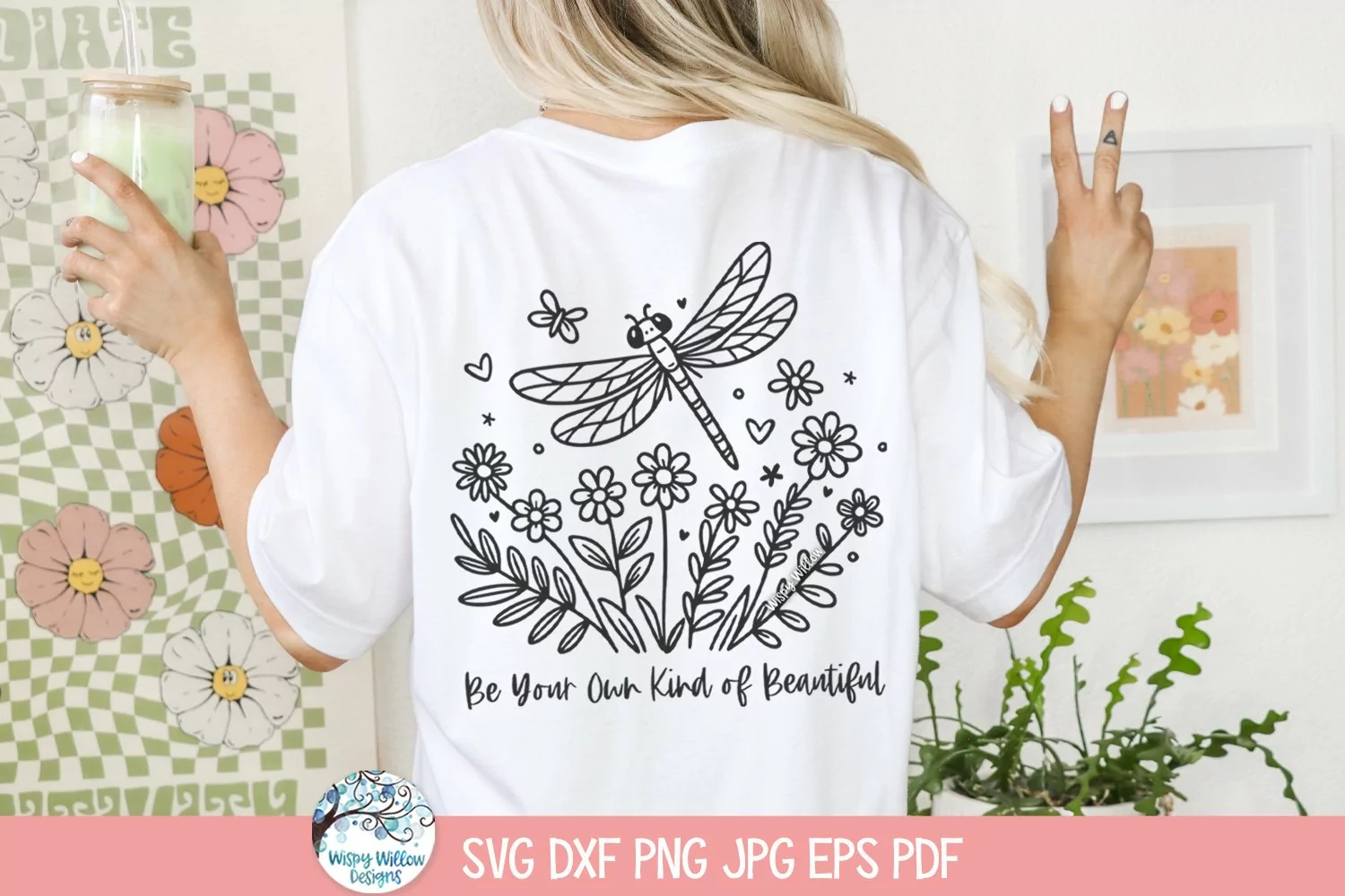 Be Your Own Kind Of Beautiful SVG | Floral Inspirational PNG product image 1