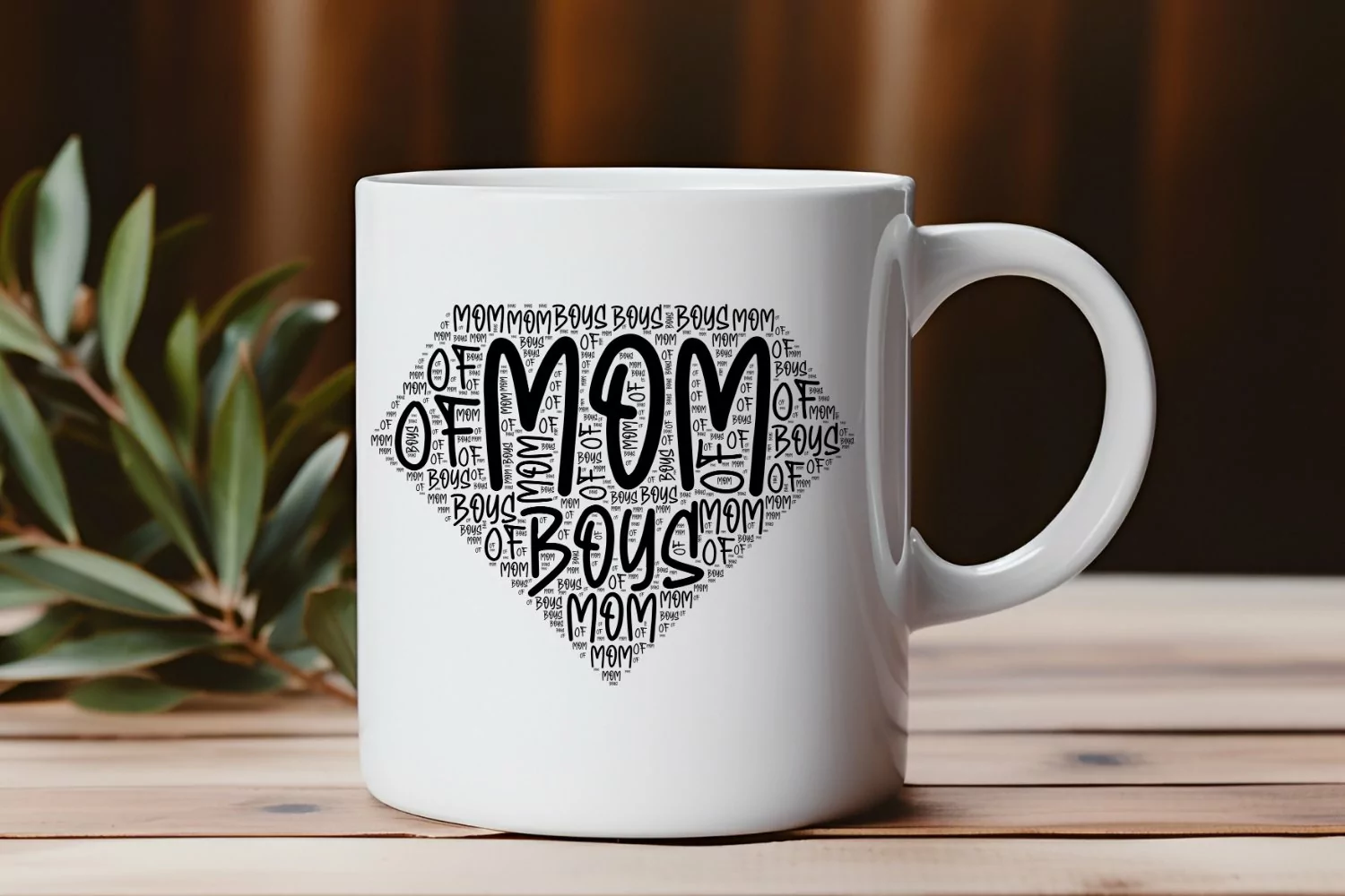 "Digital download SVG file featuring loving message for mom"