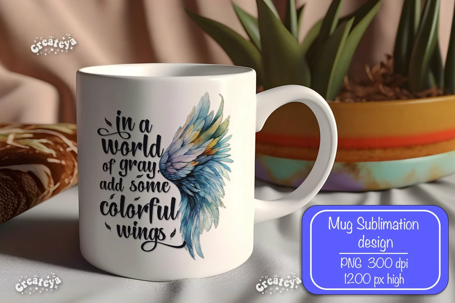 Motivational mug quote Inspirational mug wrap sublimation product image 1