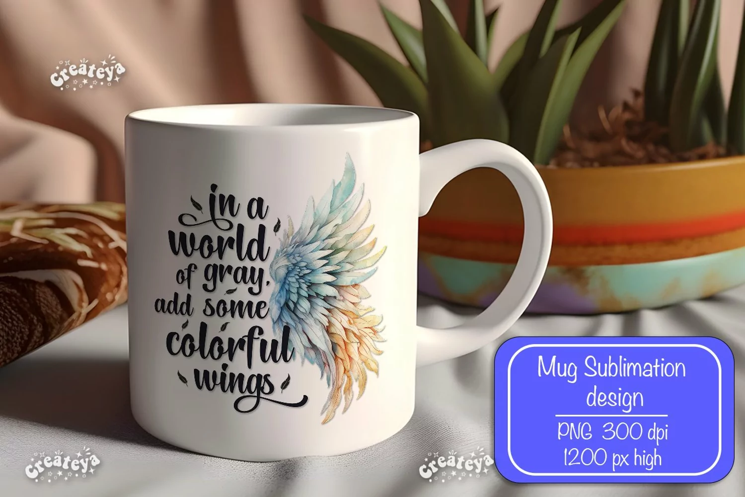 Motivational mug quote Inspirational mug wrap sublimation product image 1