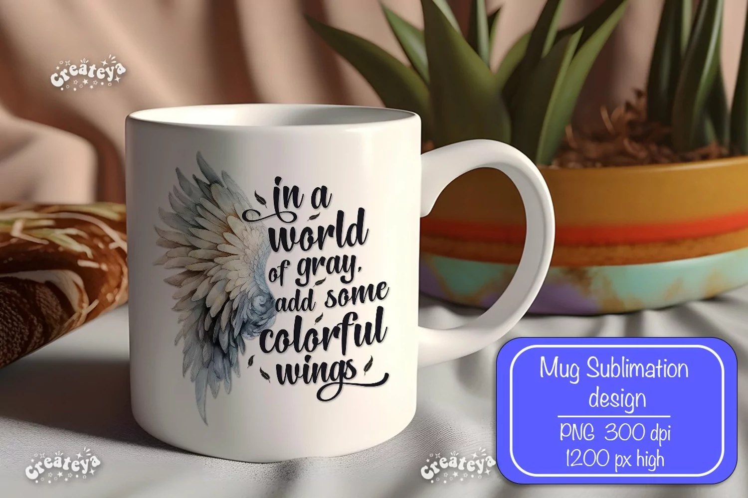 Motivational mug quote Inspirational mug wrap sublimation product image 1