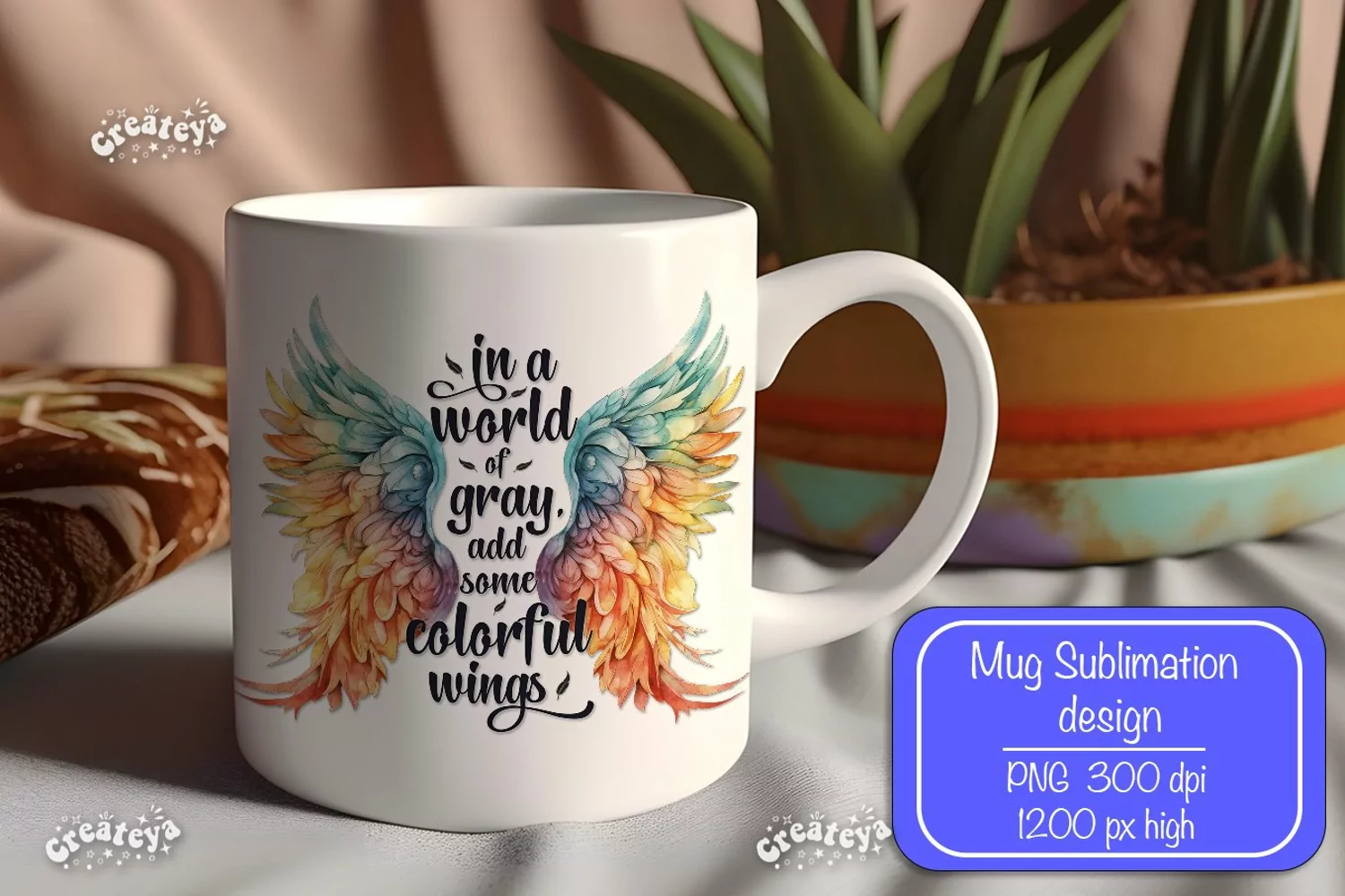 Motivational mug quote Inspirational mug wrap sublimation product image 1