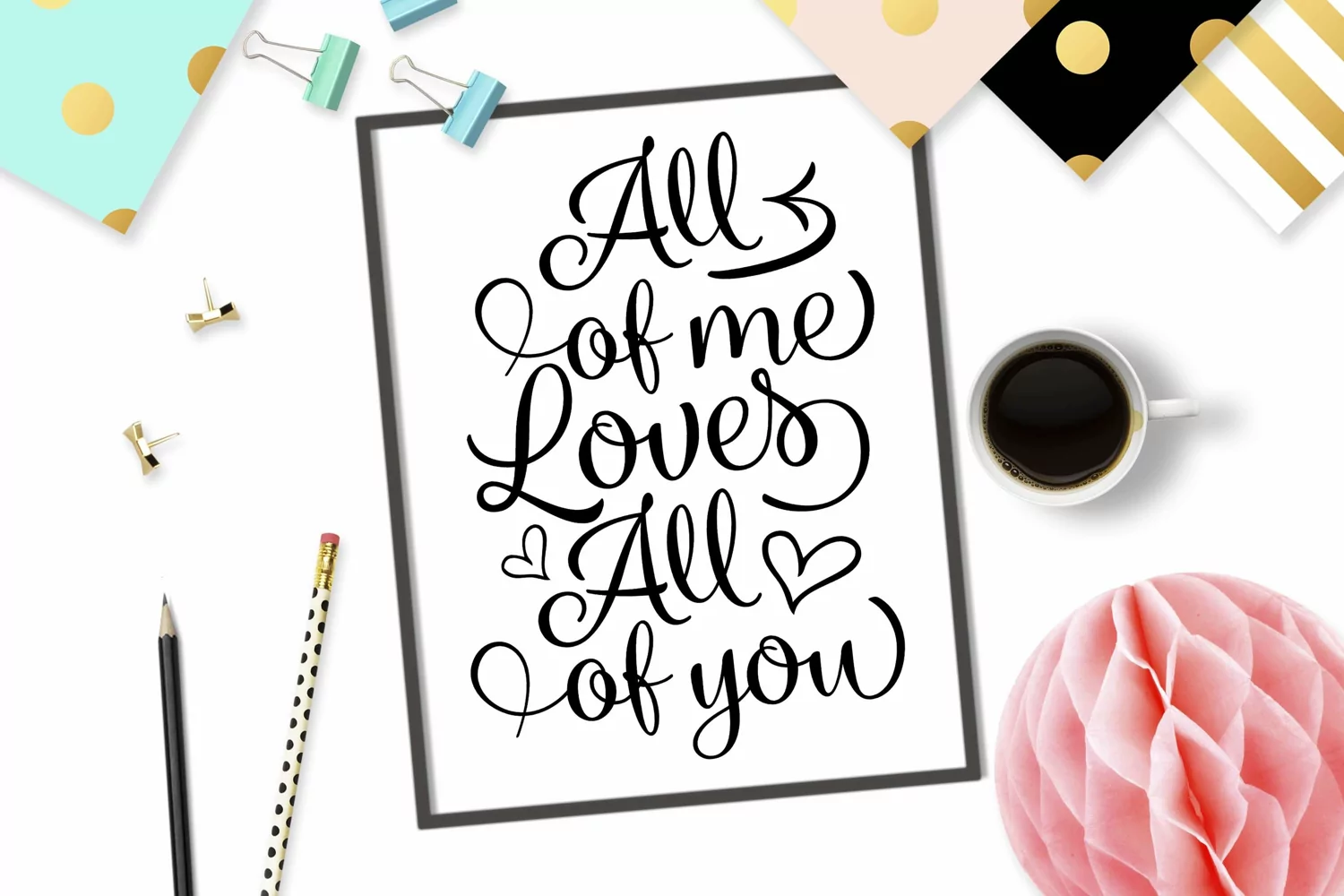 All Of Me Loves All Of You SVG | Valentine's Day Cut File product image 1