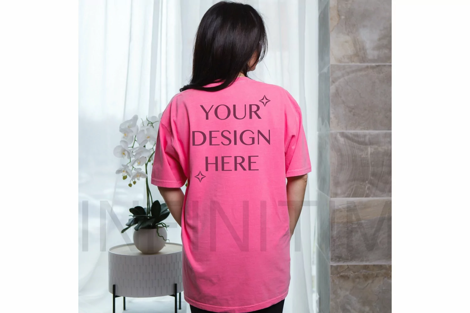1717 Comfort Colors Crunchberry mockup Pink tshirt mockup product image 1