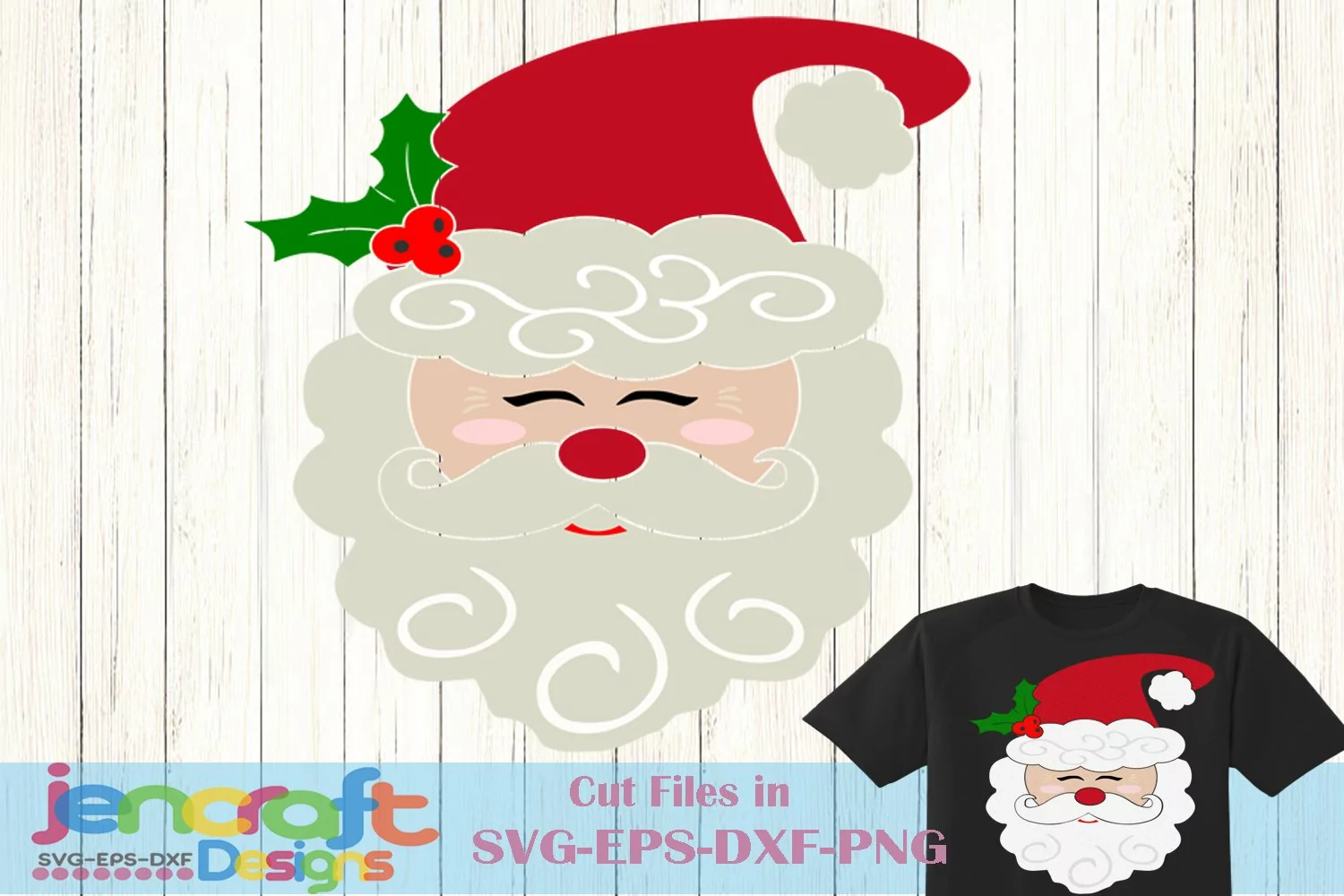Christmas svg - Santa Claus Svg, Santa Face Svg Cut File product image 1