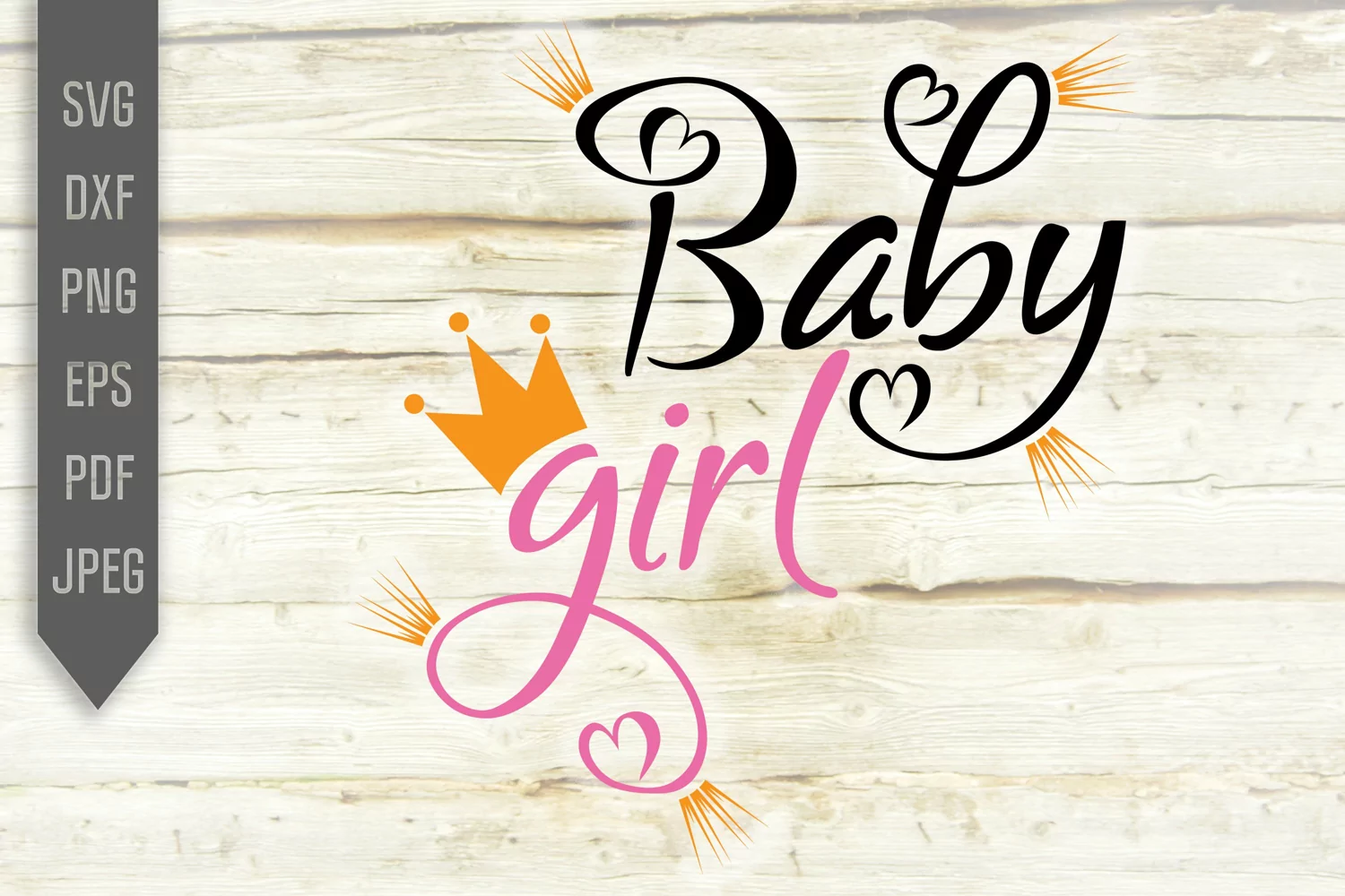 Baby Girl Svg. Baby Shower Svg. Newborn Baby Svg. Baby Bib. product image 1