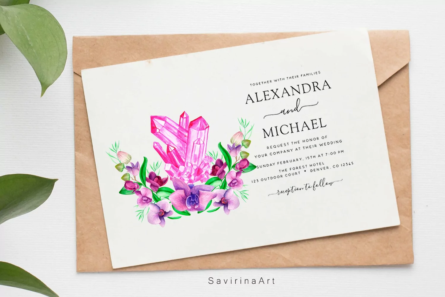 Watercolor frame Orchids Tropic diamond sublimation. product image 1