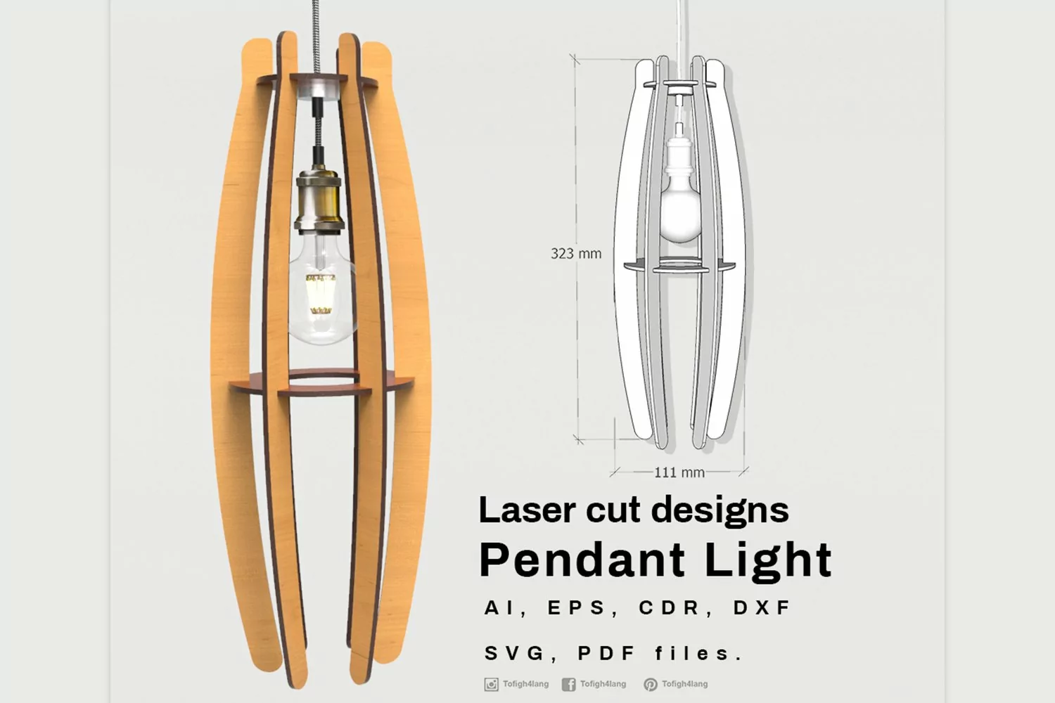 pendant lamps - laser cutting product image 1