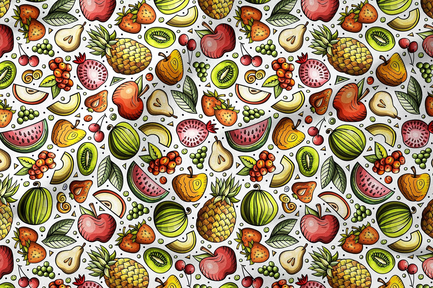 DIET FOOD Cartoon Seamless Pattern Doodle Vector Background product image 1