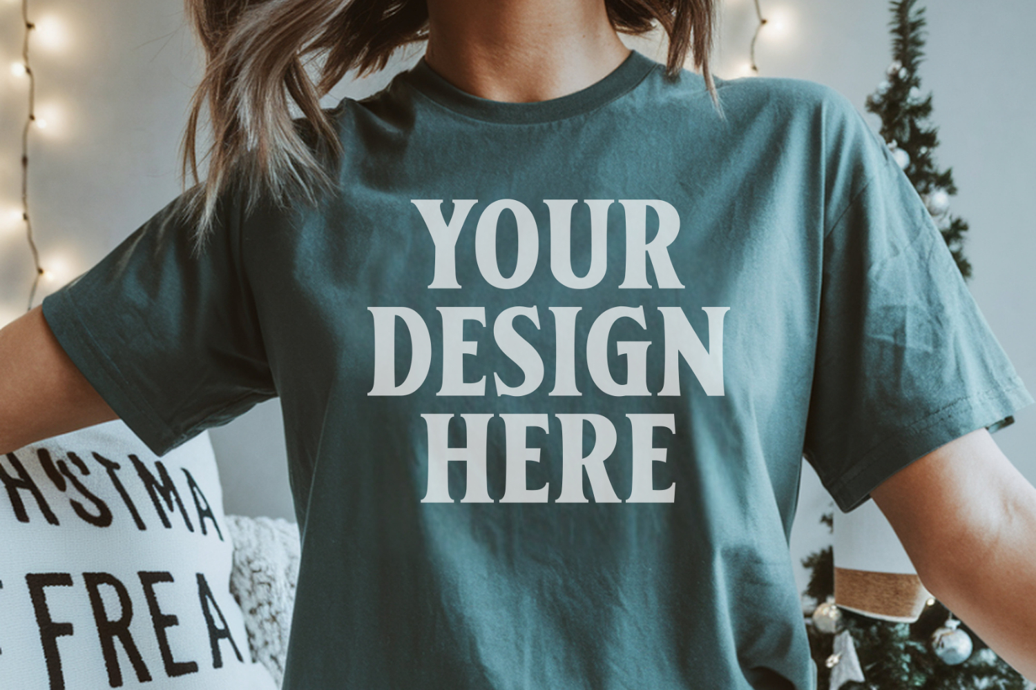 Blue Spruce Christmas Comfort Colors 1717 Mockups, CC 1717 m product image 1