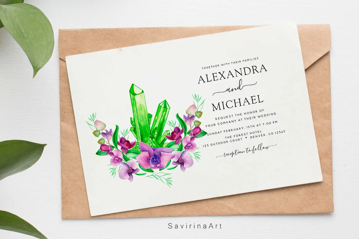 Watercolor frame Orchids Tropic diamond sublimation. product image 1