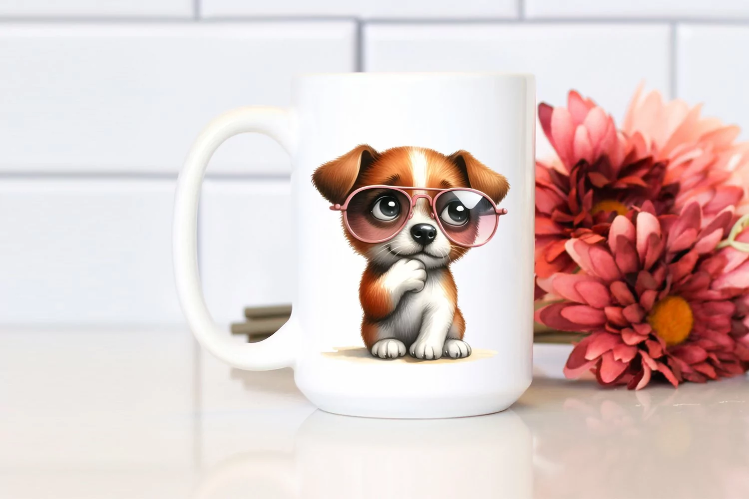 Dog Standing with Sunglasses | Sublimation | Clipart product image 1