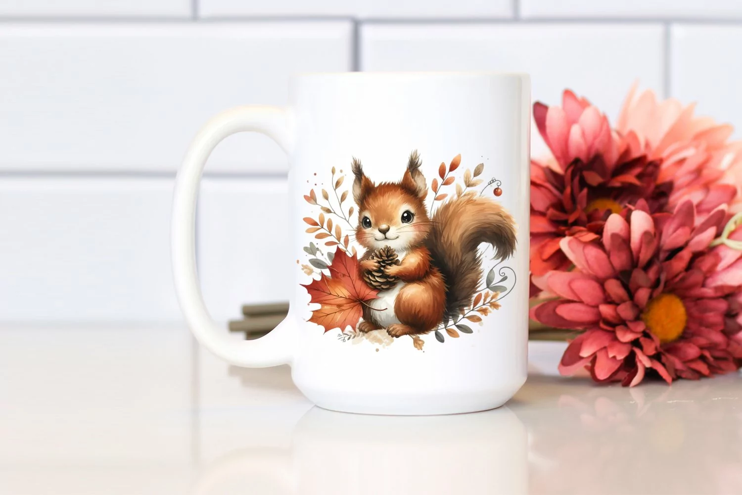 Baby Squirrel Autumn Boho | Sublimation | Clipart product image 1