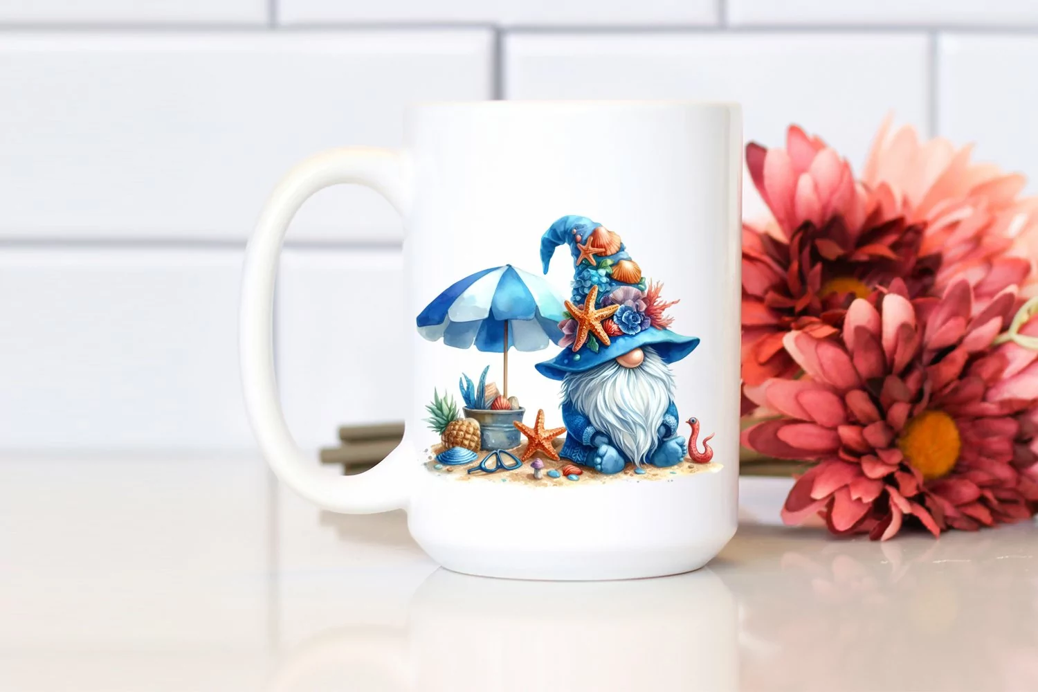 Summer Gnome with Azzure Accents | Sublimation | Clipart product image 1