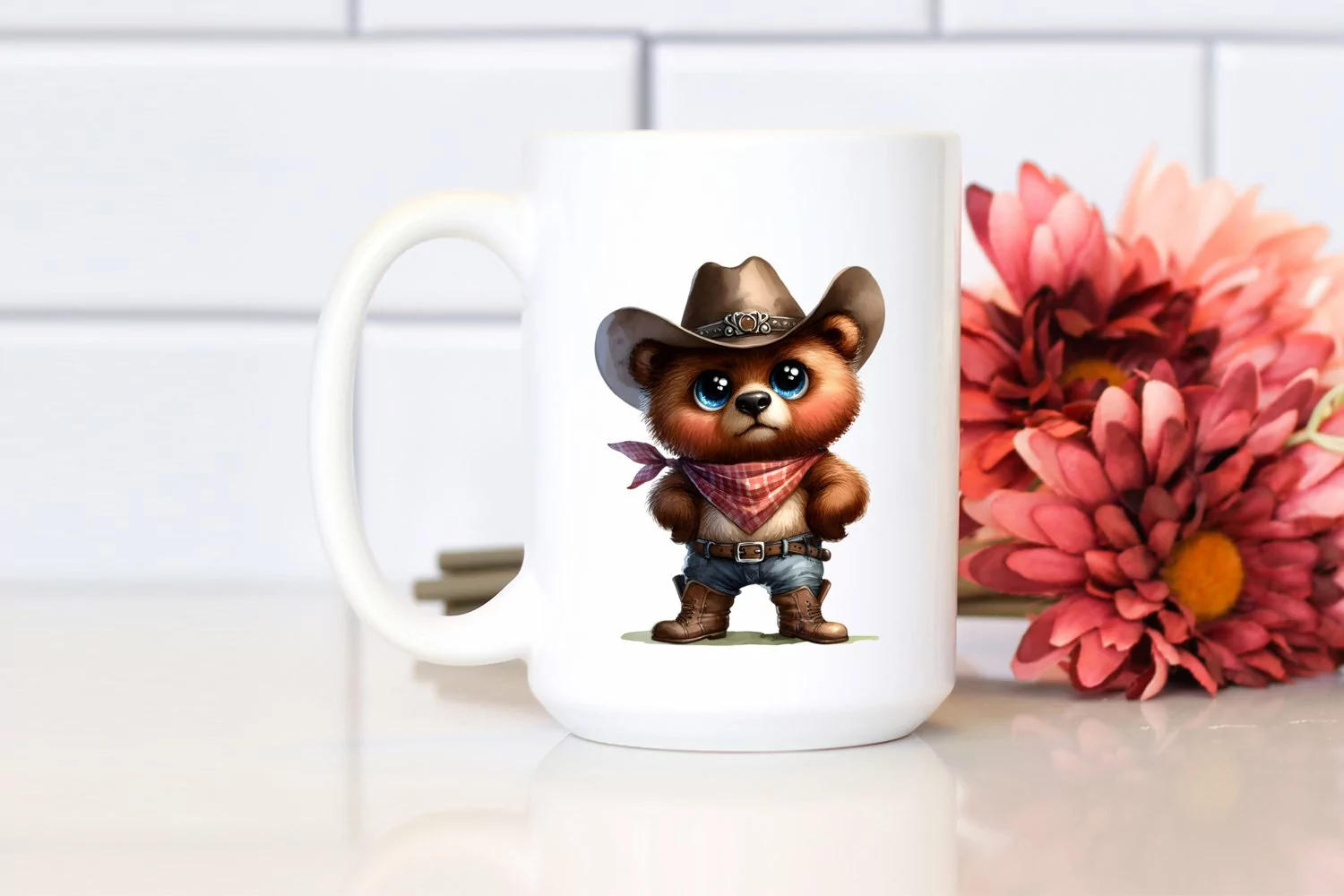 Bear with Big Eyes Hat Bandana and Boots Clipart product image 1