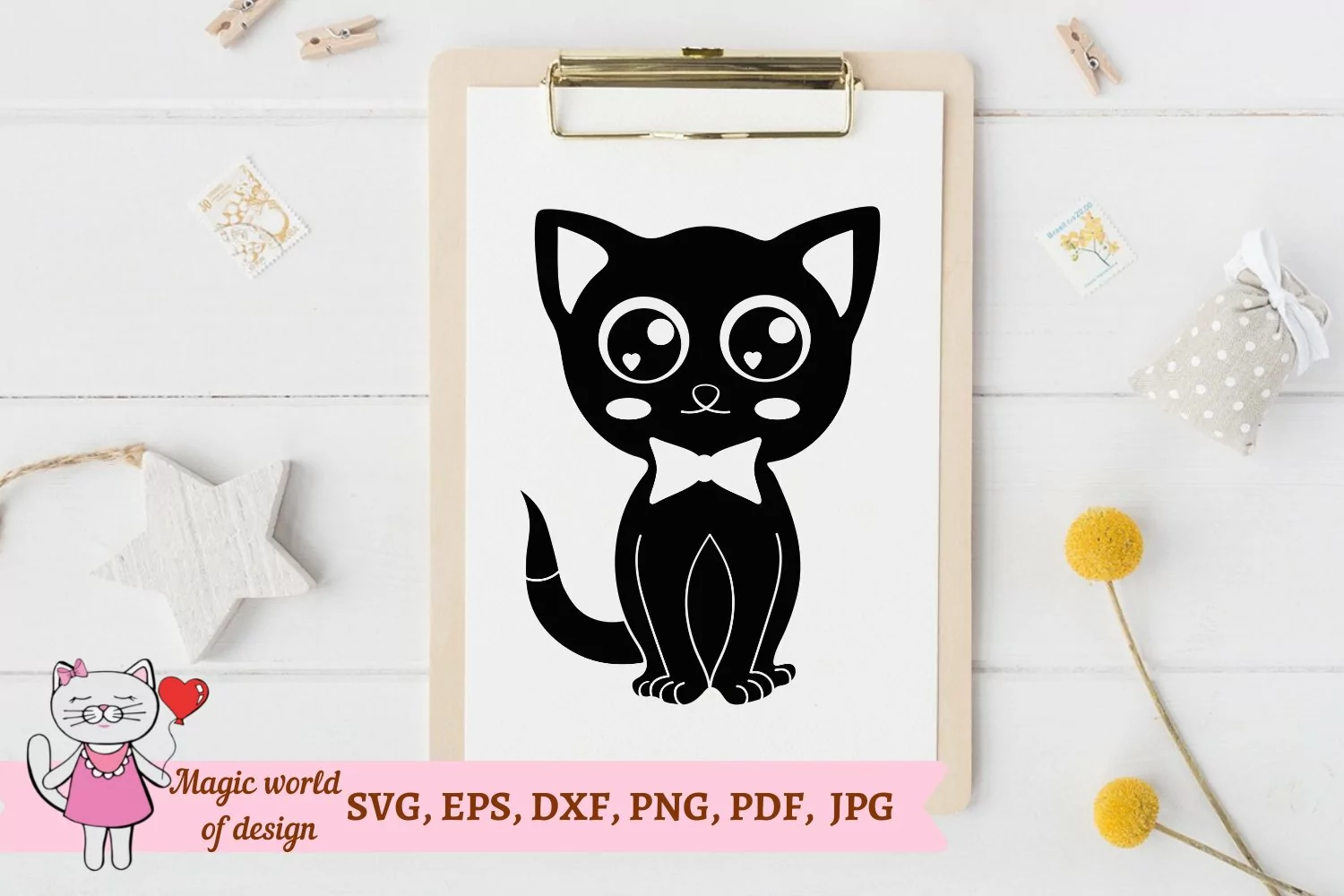 Black Cat SVG, Halloween svg, Silhouette Cricut Vinyl Iron product image 1